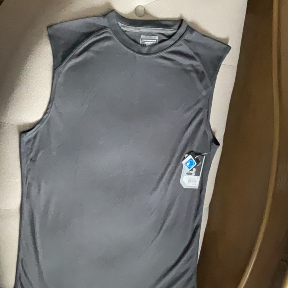 Layer 8 Gray Athletic Tank Top Performance Moisture-Wicking